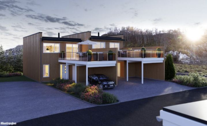 Nye boliger i Kabelvåg. Illustrasjon fra Kreta eiendom.